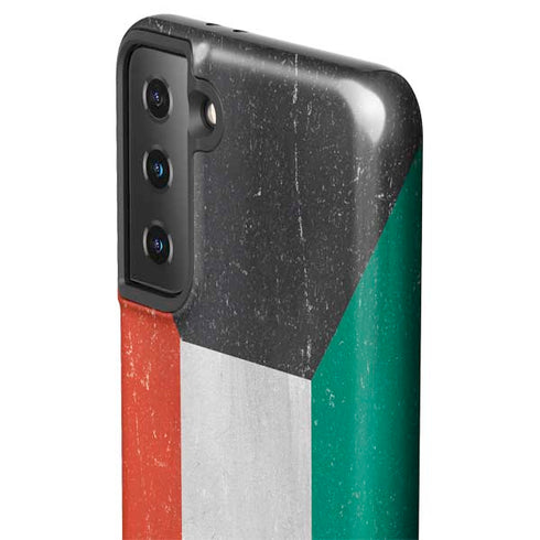 Kuwait Flag Distressed Galaxy S21 FE Pro Case